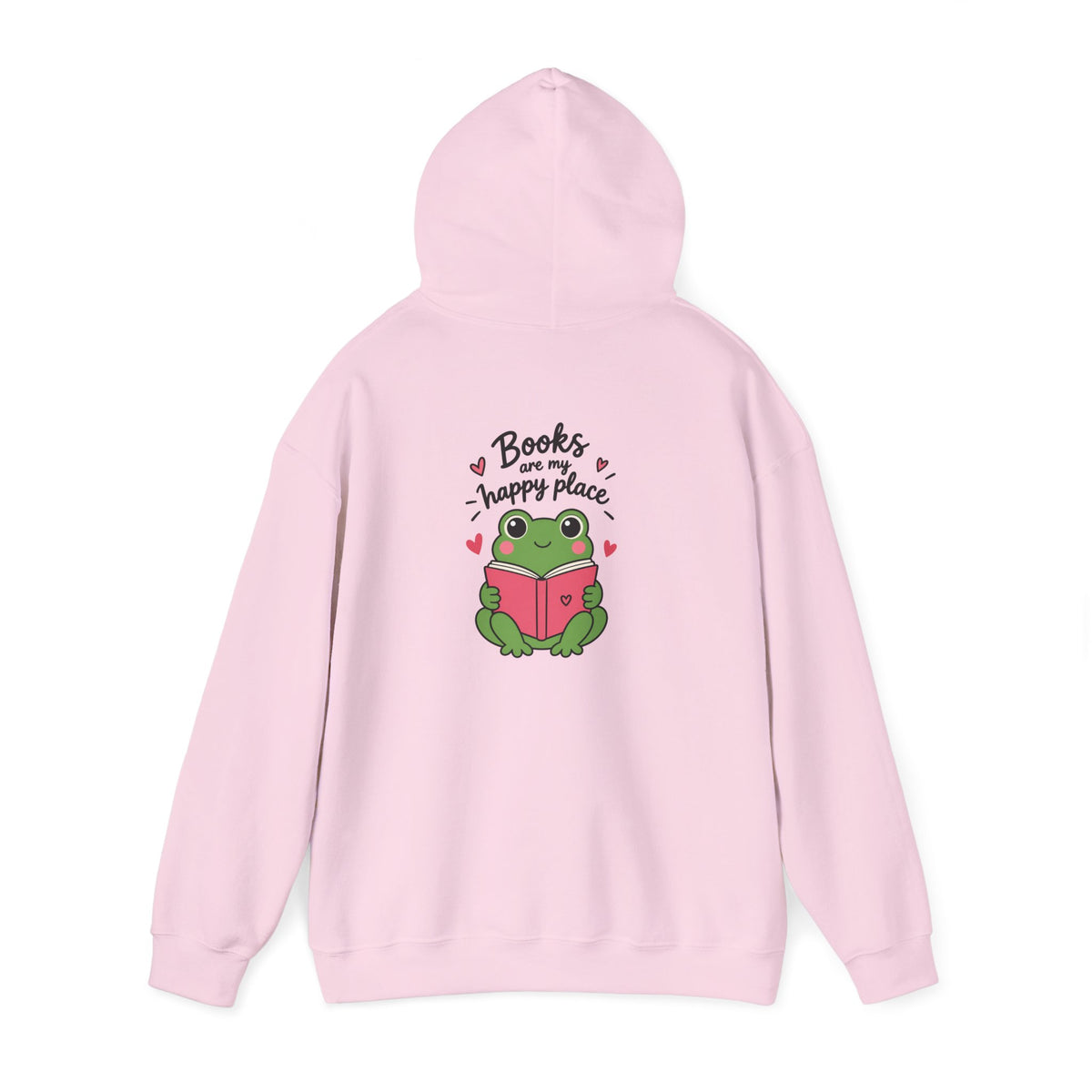 Reading Hoodie — "Books Are My Happy Place" Cozy Pullover