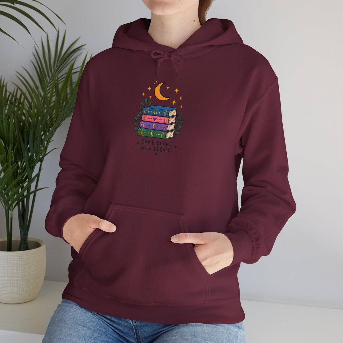 Book Lover Hoodie | Same Books New Dreams