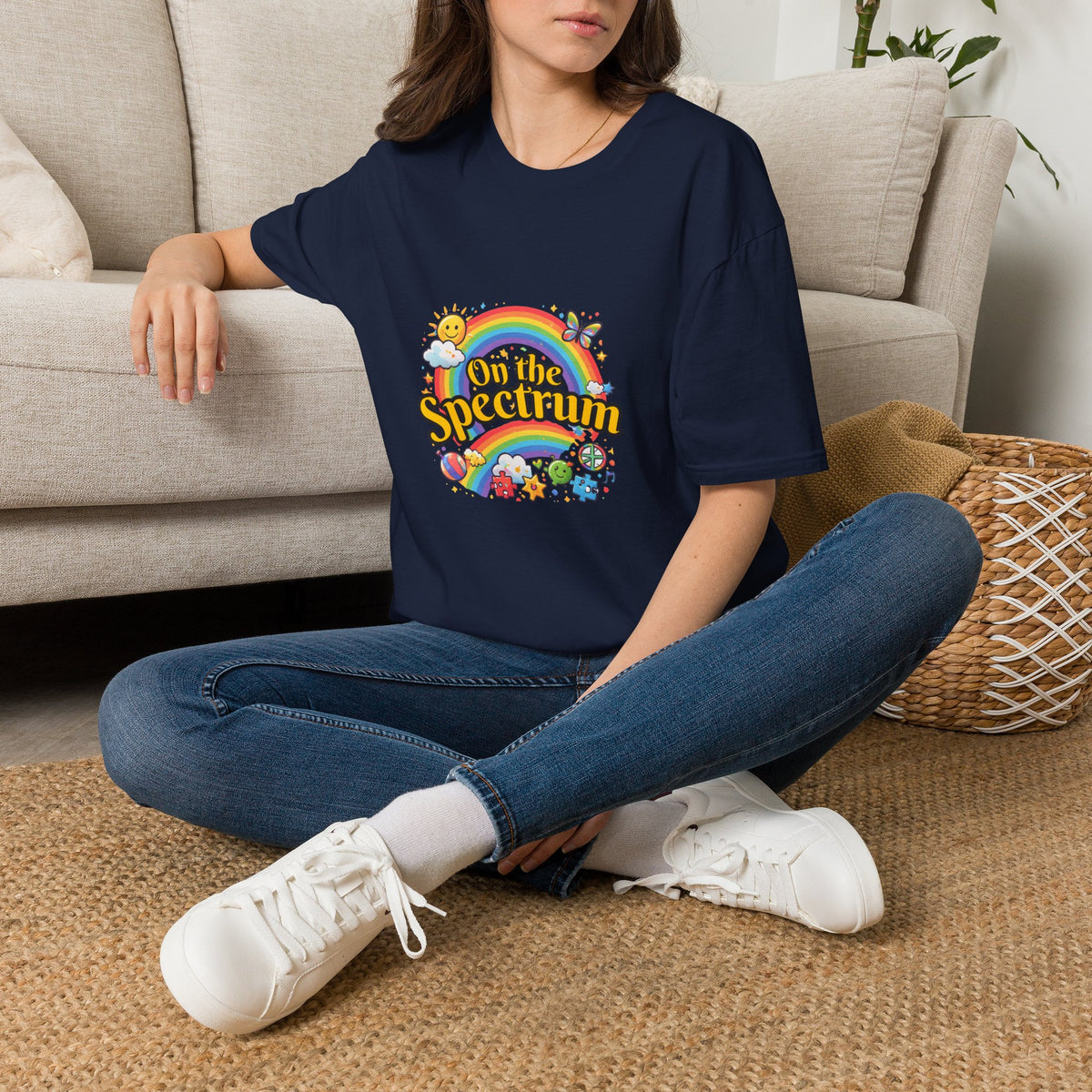Spectrum T-Shirt with front print | Multiple Colors