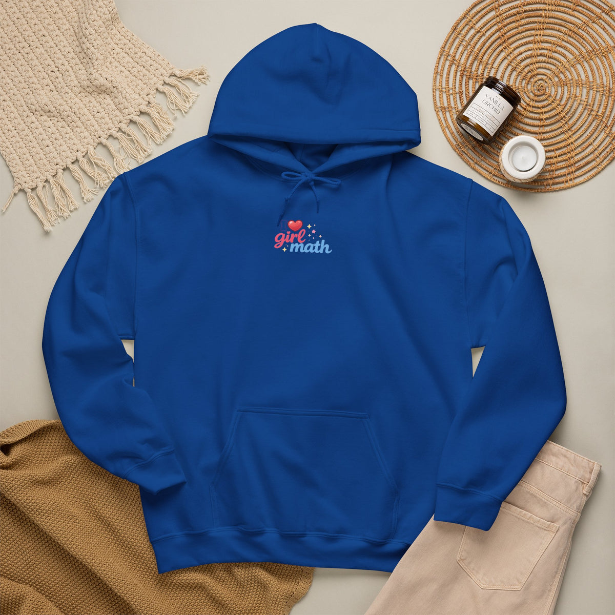 Girl Math Hoodie with front print | Multiple Colors