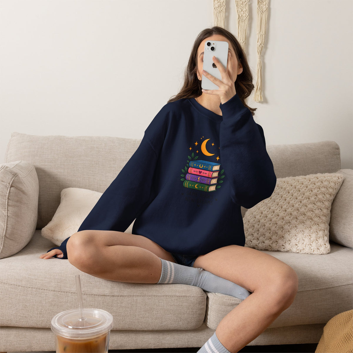 Book Lover Sweatshirt - Same Books New Dreams