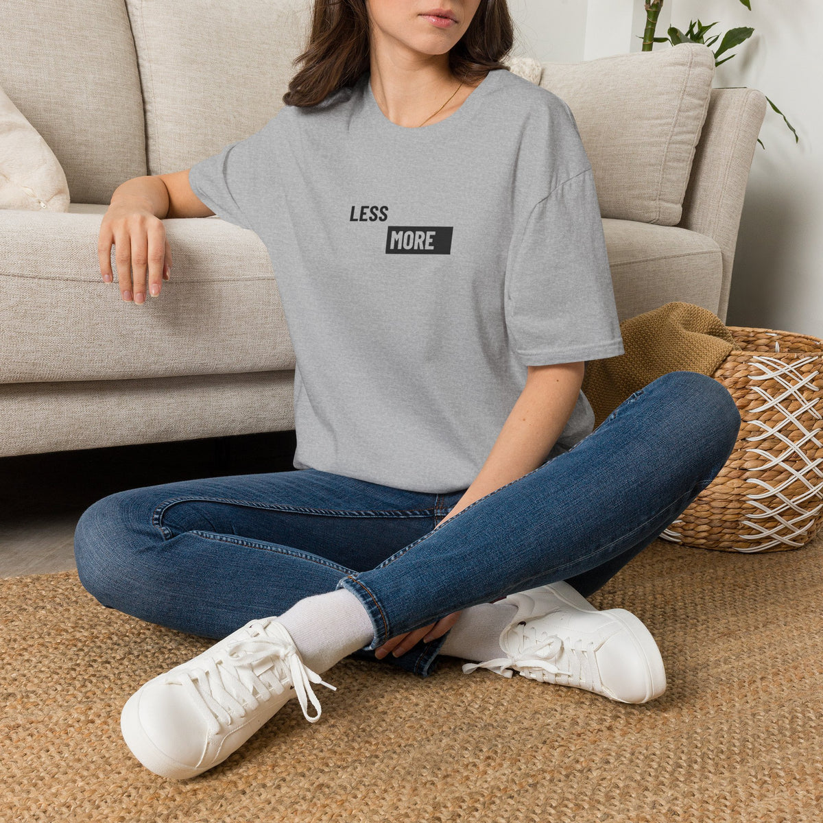 Less Is More T-Shirt with front print | Multiple Colors