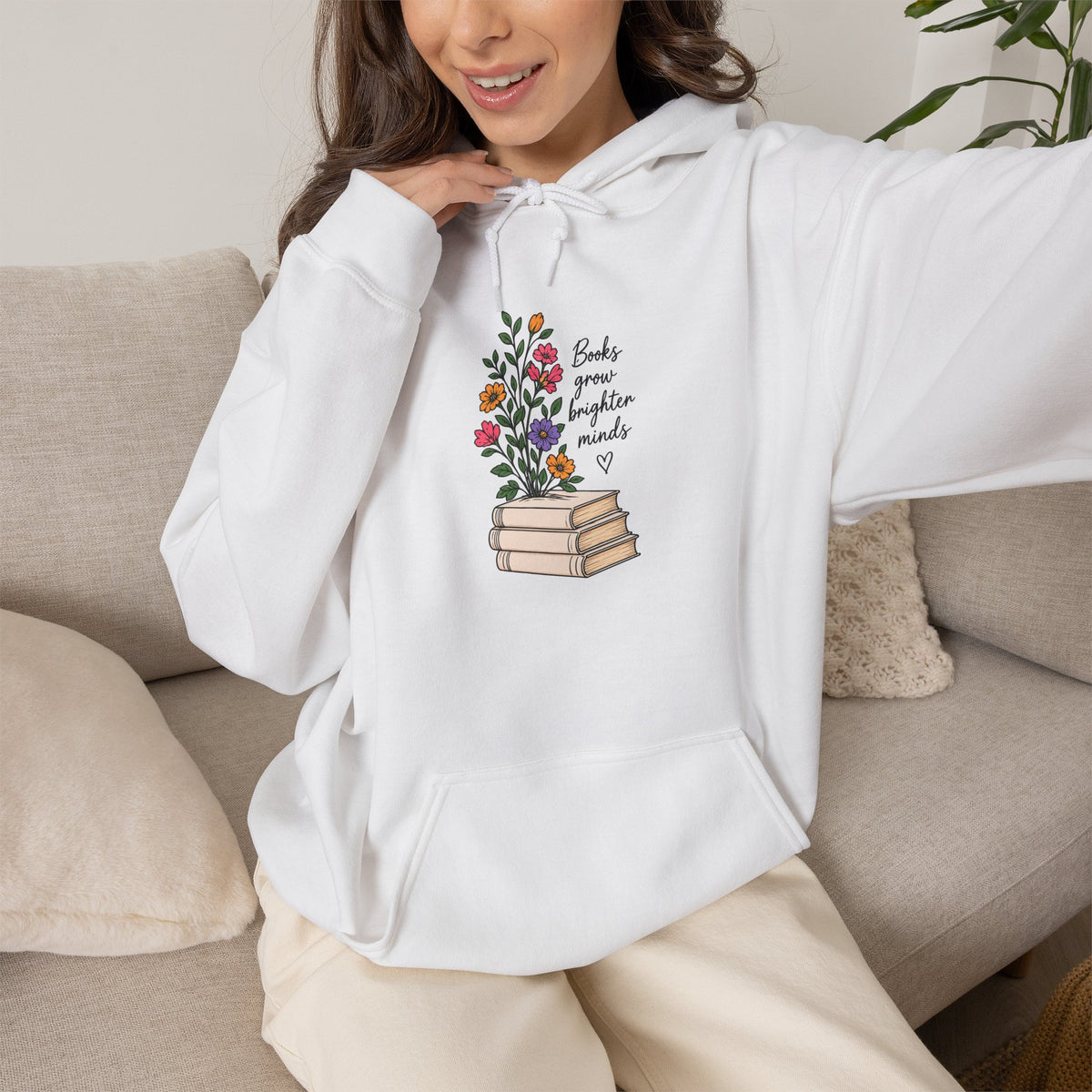 Books Grow Brighter Minds Hoodie