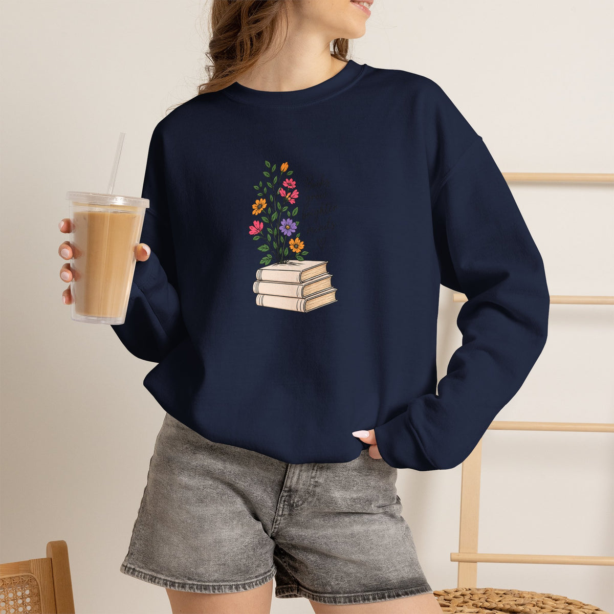 Books Grow Brighter Minds Sweatshirt