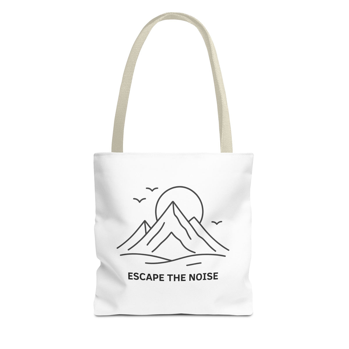 Escape the Noise Tote Bag | Multiple Sizes | Personalization possible | Multiple Handle Colors