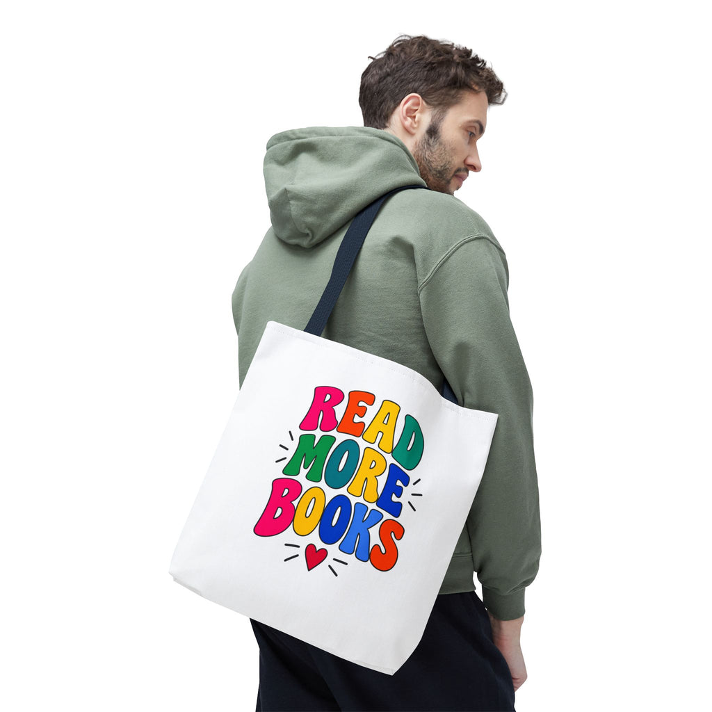 Read More Books Tote Bag — Colorful Book Lover Canvas Tote