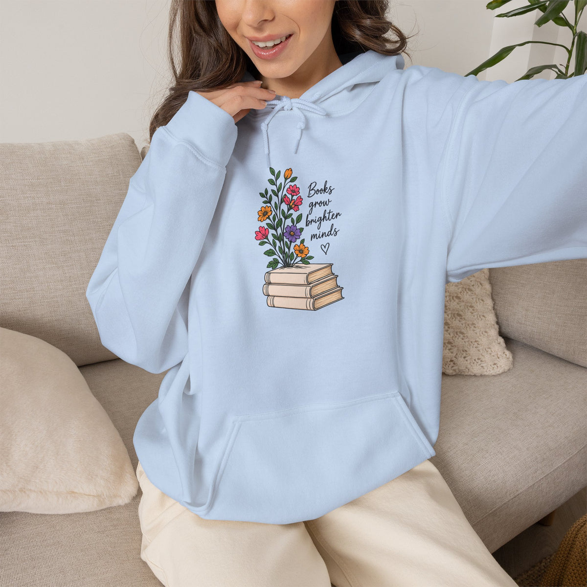 Books Grow Brighter Minds Hoodie