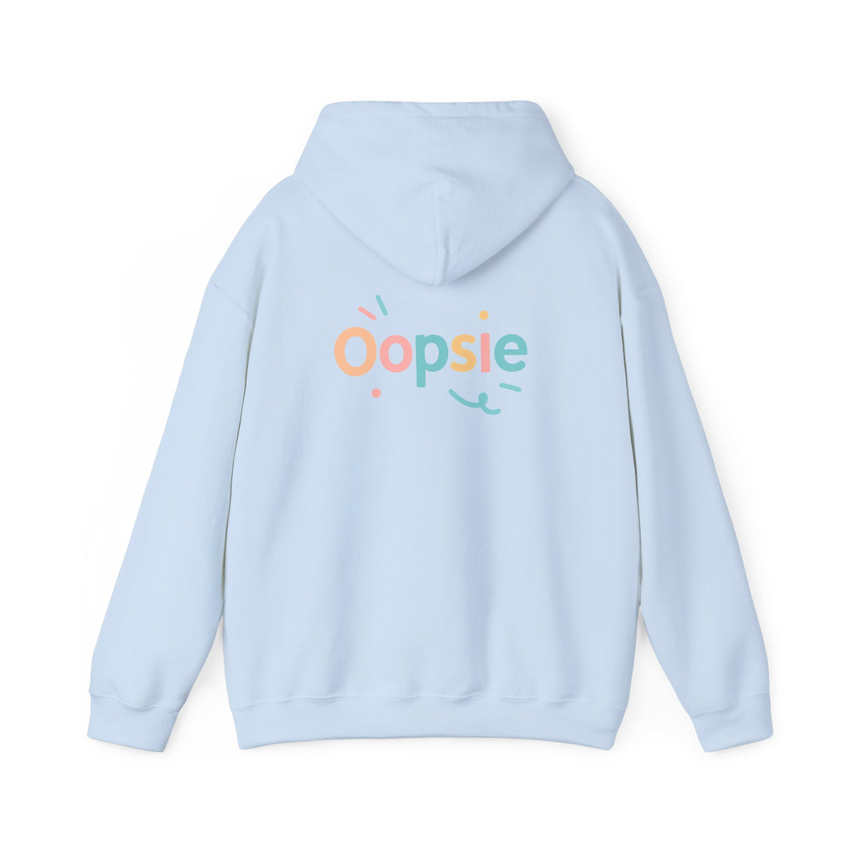 Oopsie Hoodie with back print | Multiple Colors