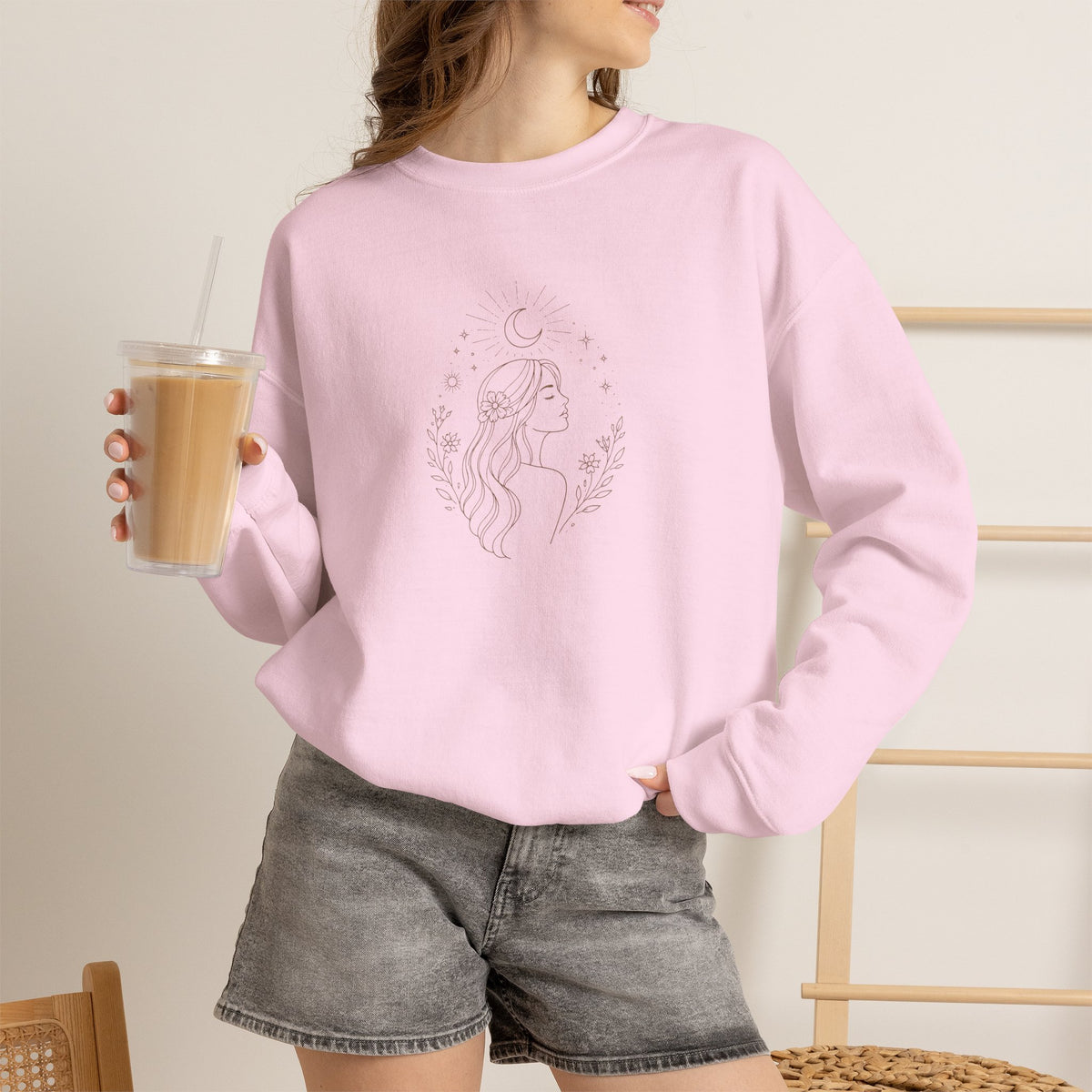 Celestial Sweatshirt with front print | Multiple Colors