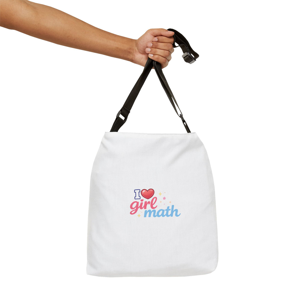 Adjustable Girl Math Tote Bag | Personalization possible | Multiple Sizes