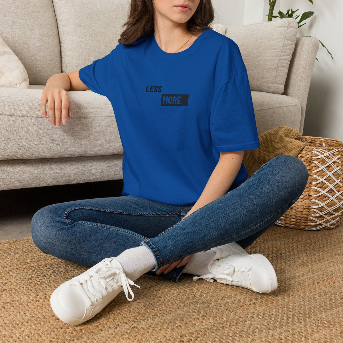 Less Is More T-Shirt with front print | Multiple Colors