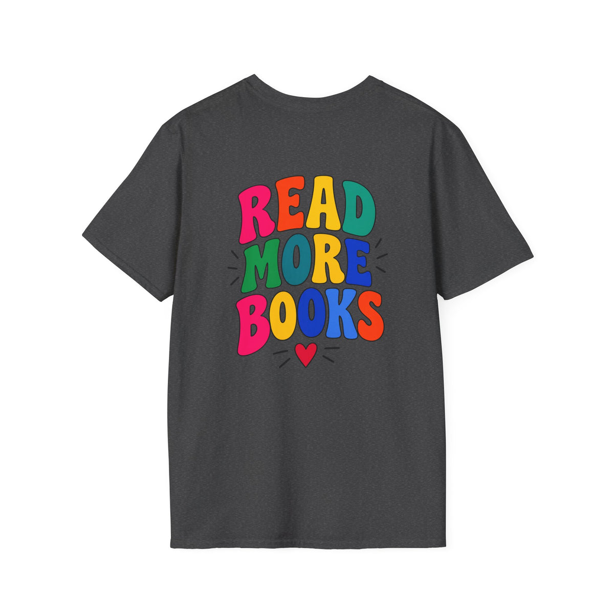 Read More Books T-Shirt — Colorful Retro Back Print