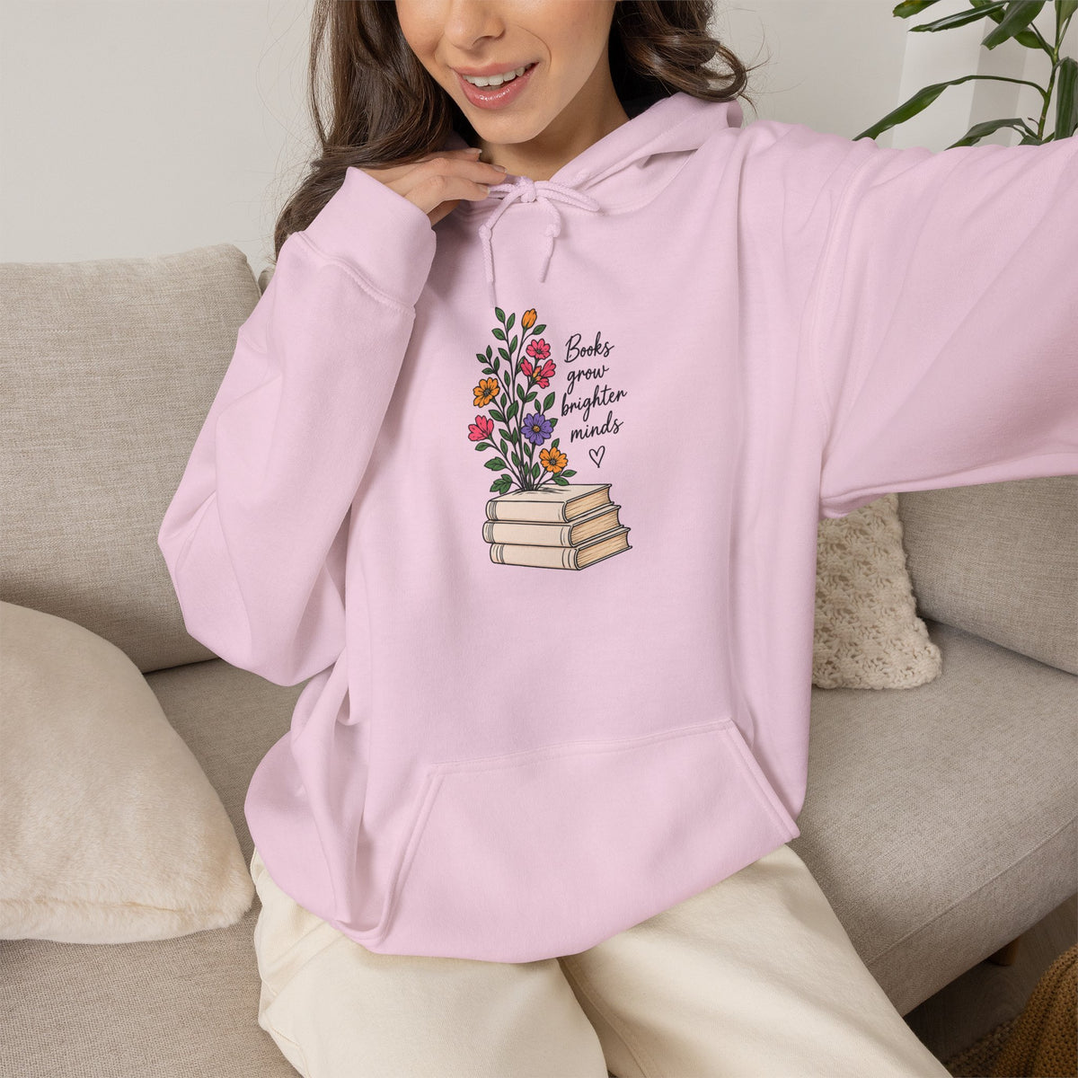 Books Grow Brighter Minds Hoodie