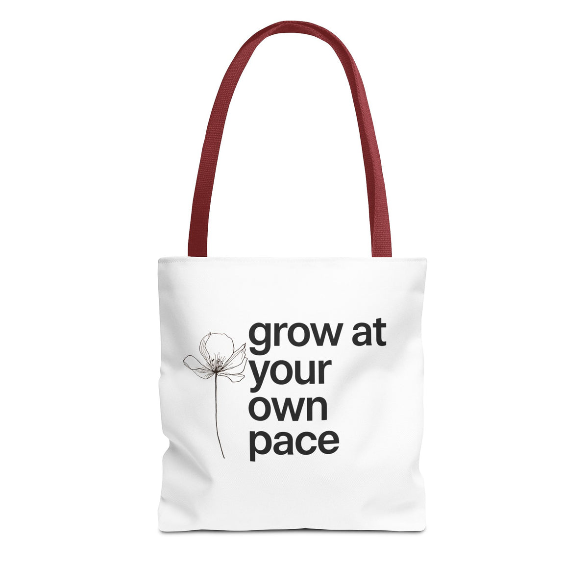 Grow at your own Pace Tote Bag | Multiple Sizes | Personalization possible | Multiple Handle Colors
