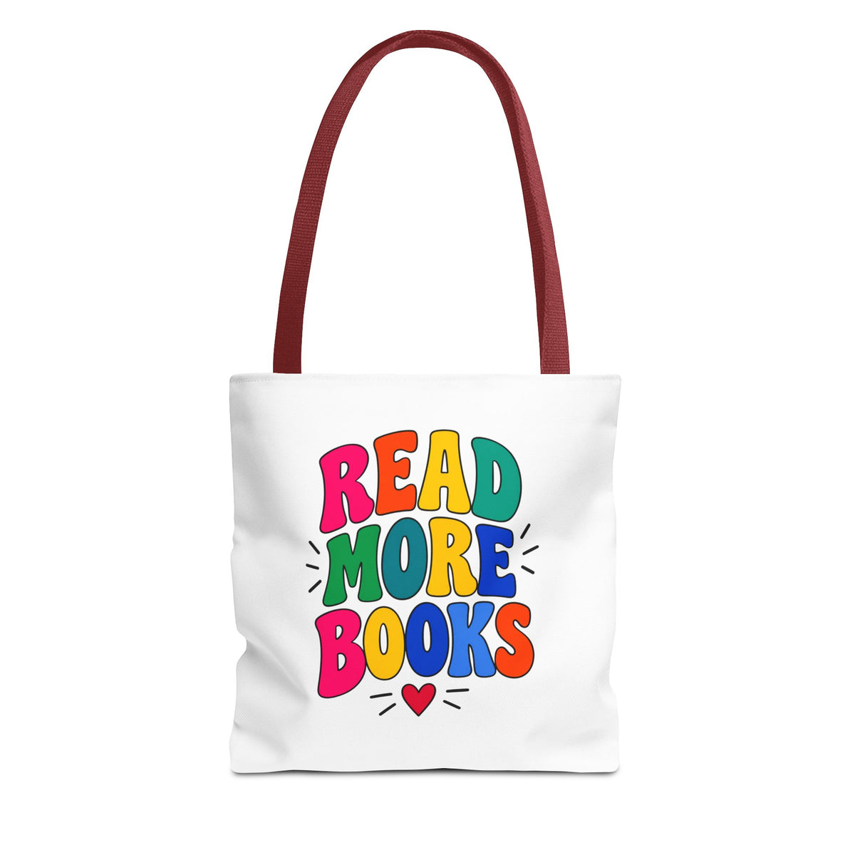 Read More Books Tote Bag — Colorful Book Lover Canvas Tote