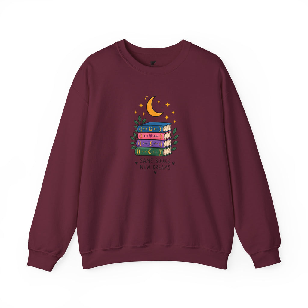 Book Lover Sweatshirt - Same Books New Dreams
