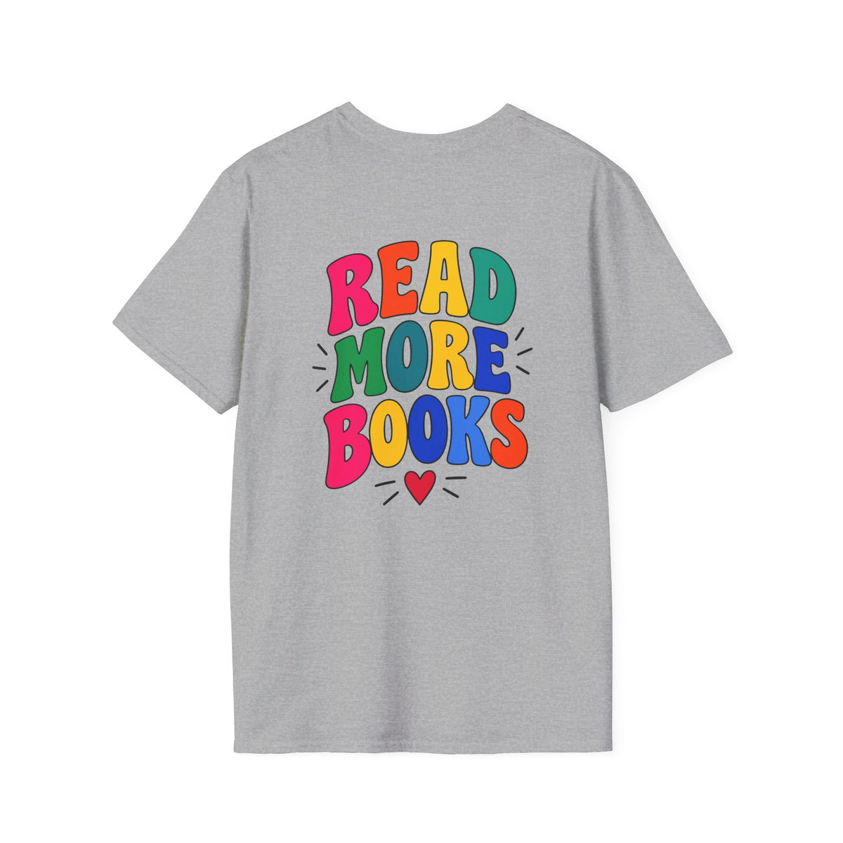 Read More Books T-Shirt — Colorful Retro Back Print