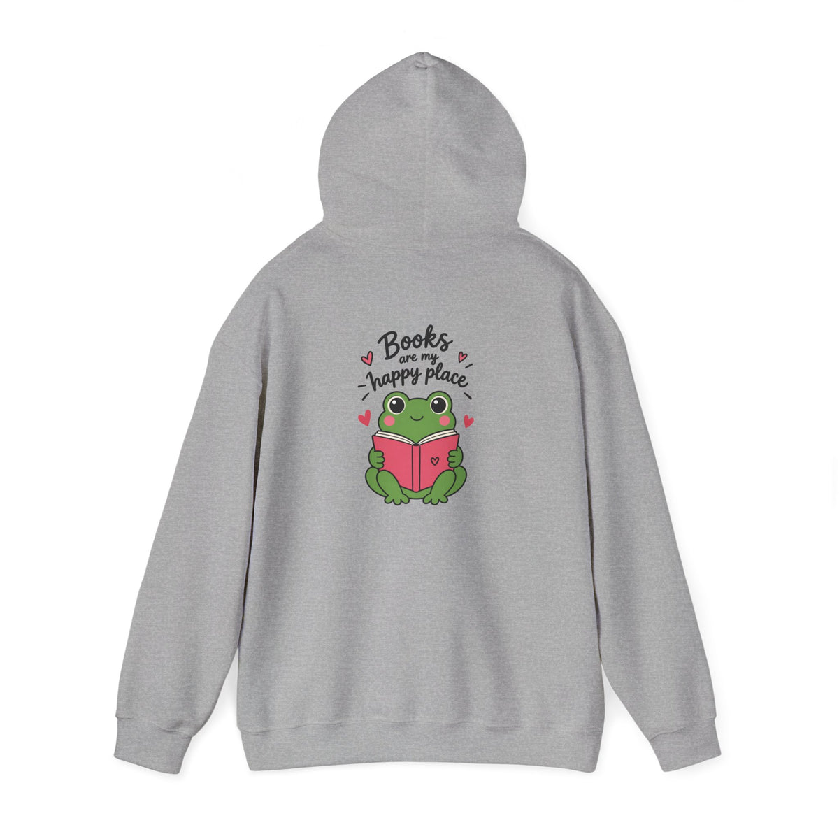 Reading Hoodie — "Books Are My Happy Place" Cozy Pullover
