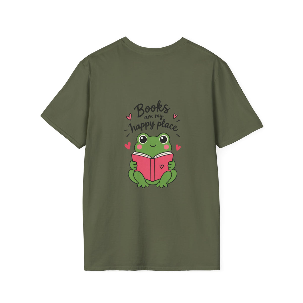 Reading T‑Shirt — "Books Are My Happy Place" Cute Booklover Tee
