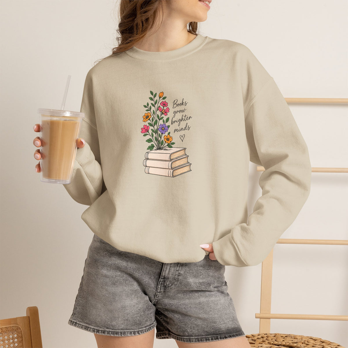 Books Grow Brighter Minds Sweatshirt