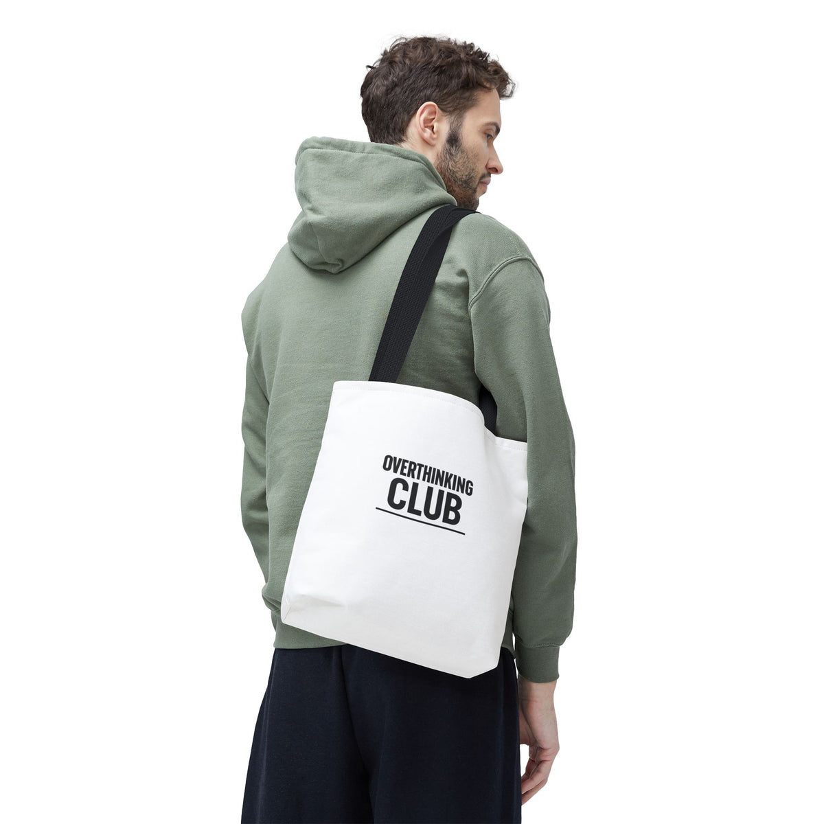 Overthinking Club Meetings Every Night At 3AM Tote Bag | Multiple Sizes | Personalization possible | Multiple Handle Colors