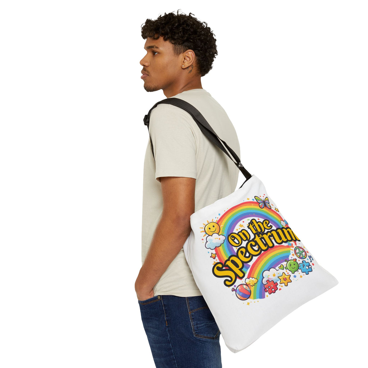 Adjustable Spectrum Tote Bag | Personalization possible | Multiple Sizes
