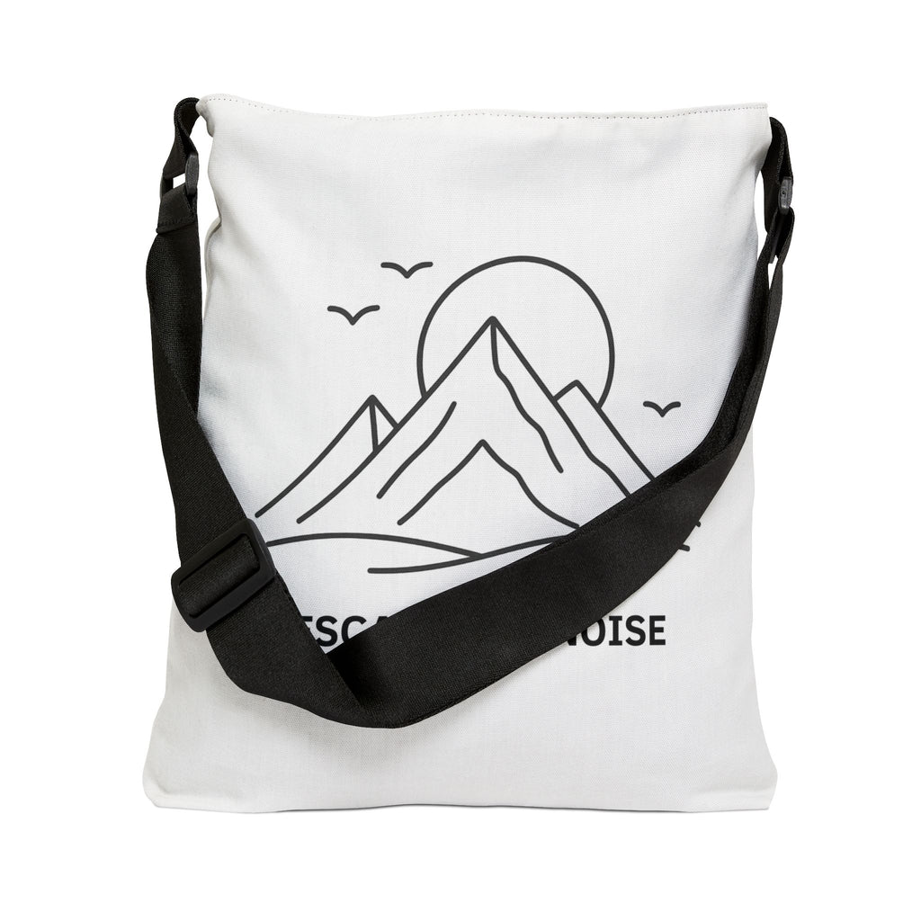 Escape the Noise Adjustable Tote Bag | Personalization possible | Multiple Sizes