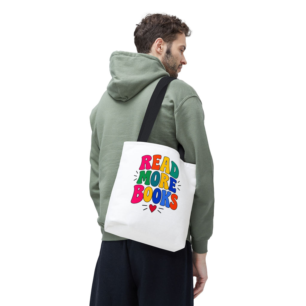 Read More Books Tote Bag — Colorful Book Lover Canvas Tote