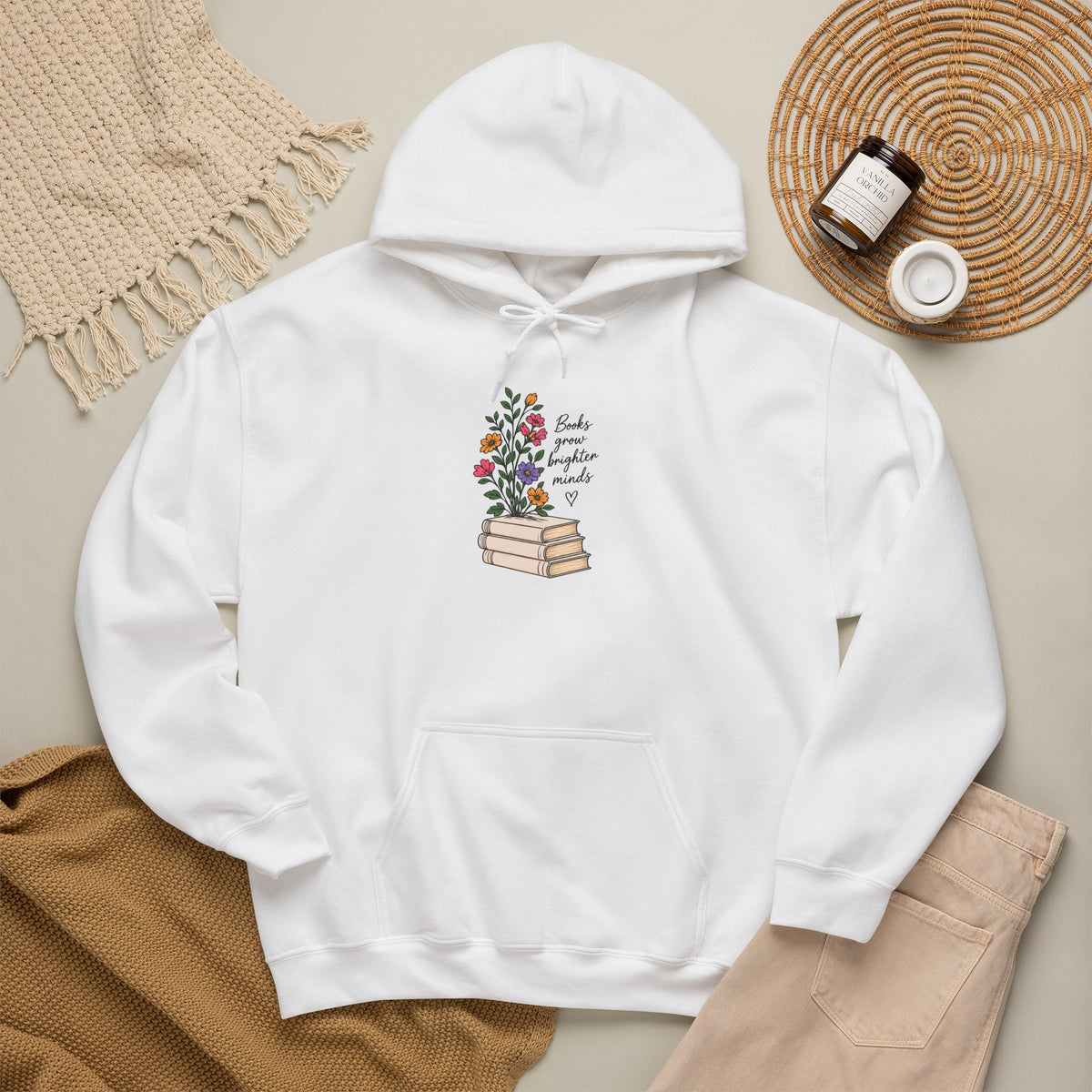 Books Grow Brighter Minds Hoodie
