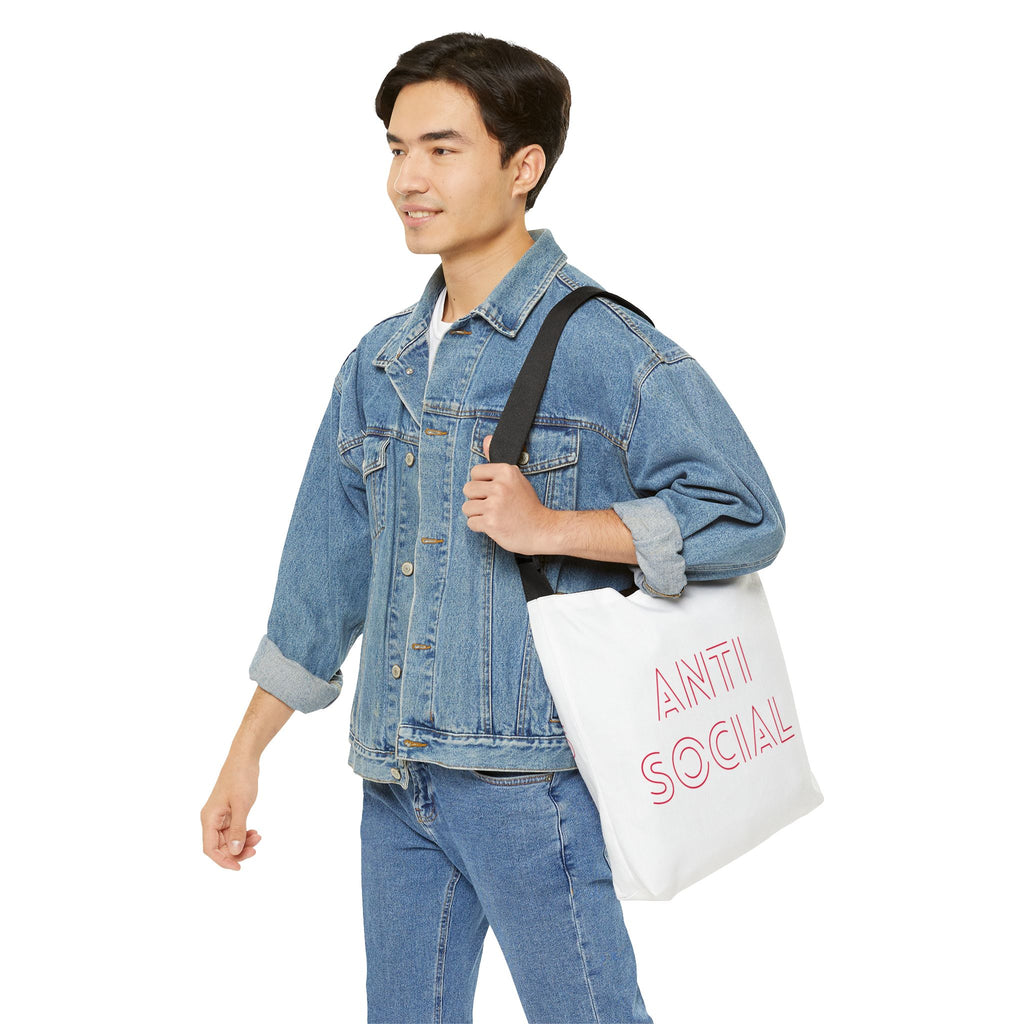 Adjustable Anti Social Sometimes Tote Bag | Personalization possible | Multiple Sizes