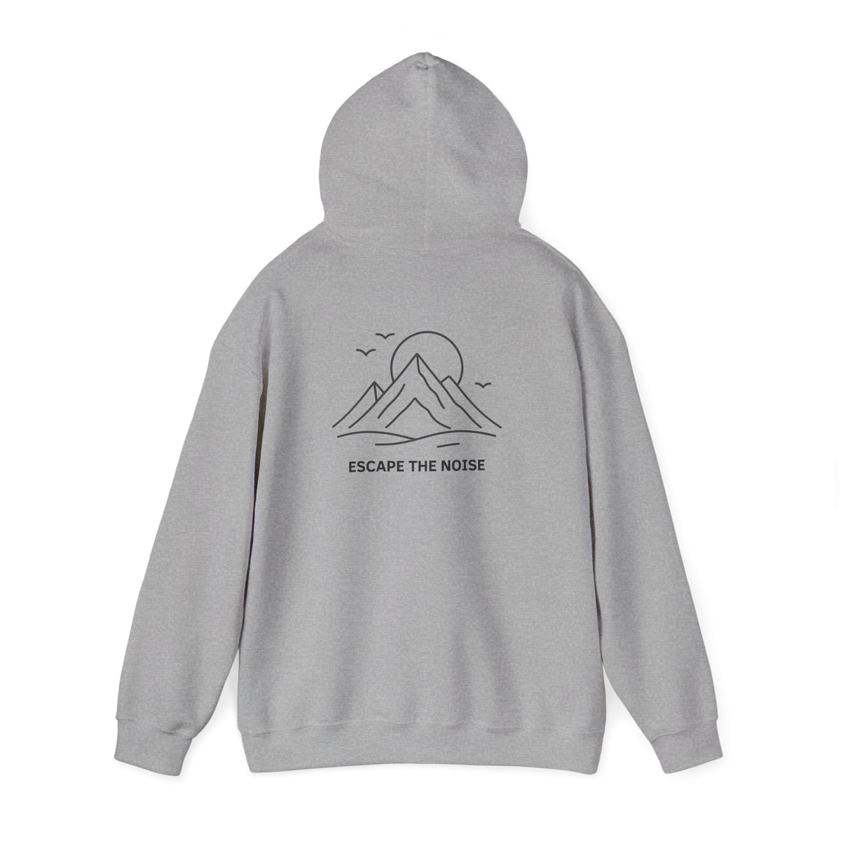 Escape the Noise Hoodie with front and back print | Multiple Colors