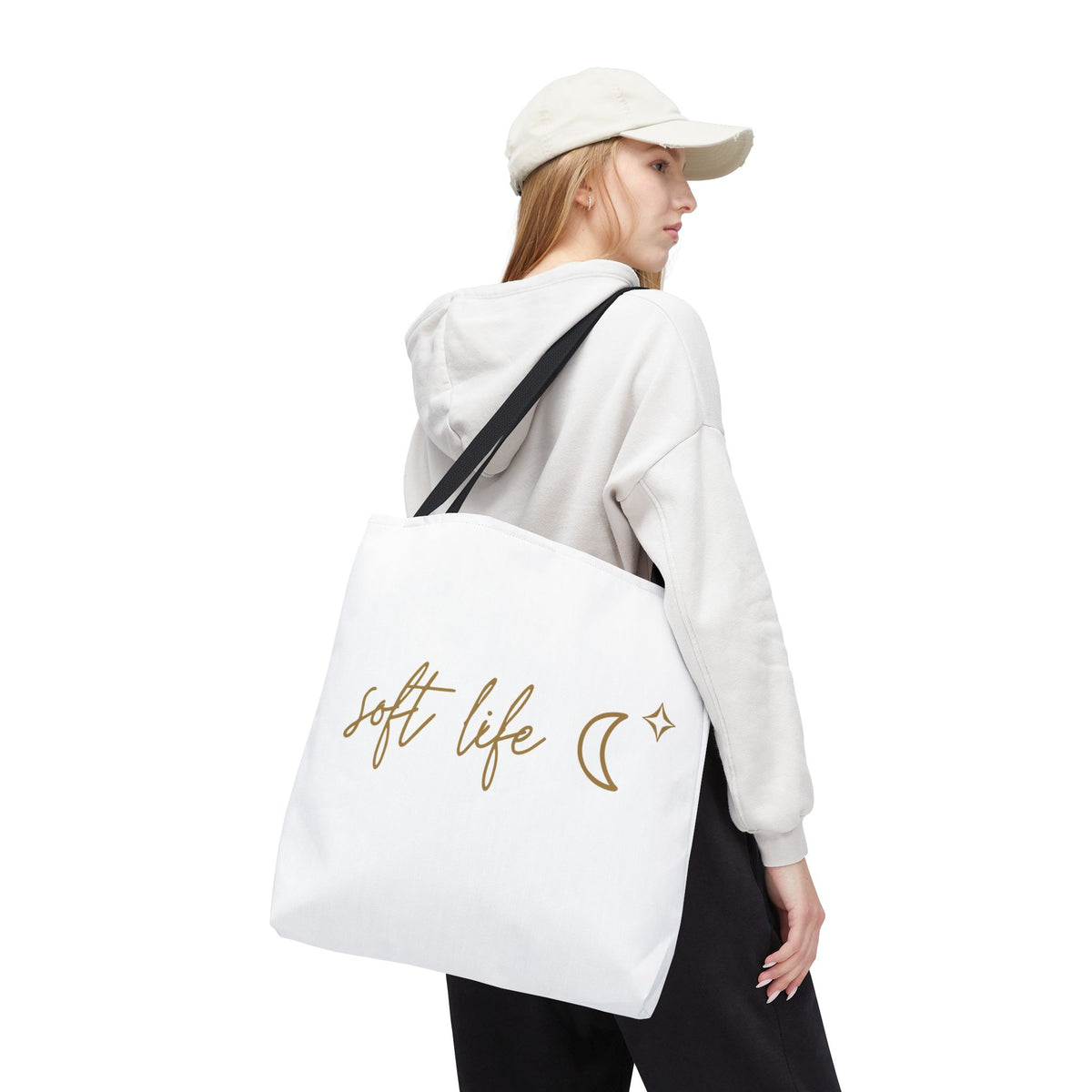 Soft Life Tote Bag | Multiple Sizes | Personalization possible | Multiple Handle Colors