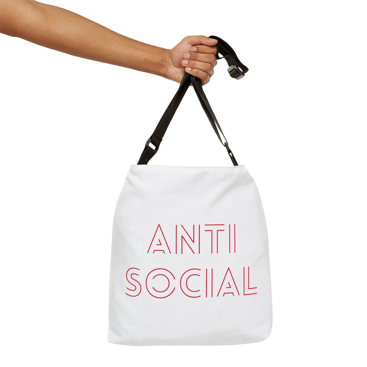Adjustable Anti Social Sometimes Tote Bag | Personalization possible | Multiple Sizes
