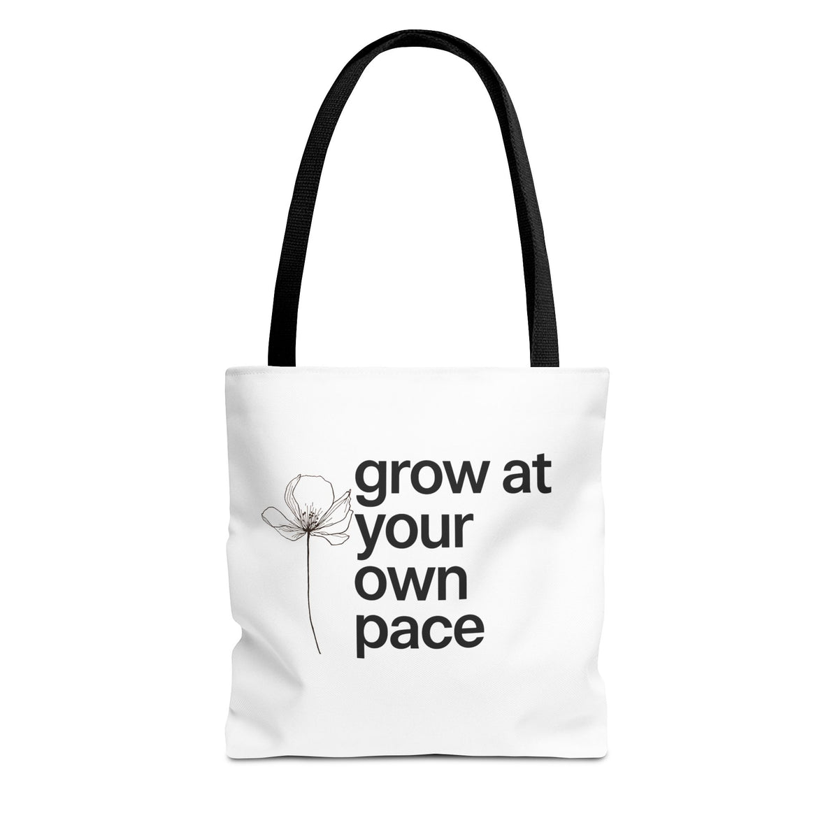 Grow at your own Pace Tote Bag | Multiple Sizes | Personalization possible | Multiple Handle Colors