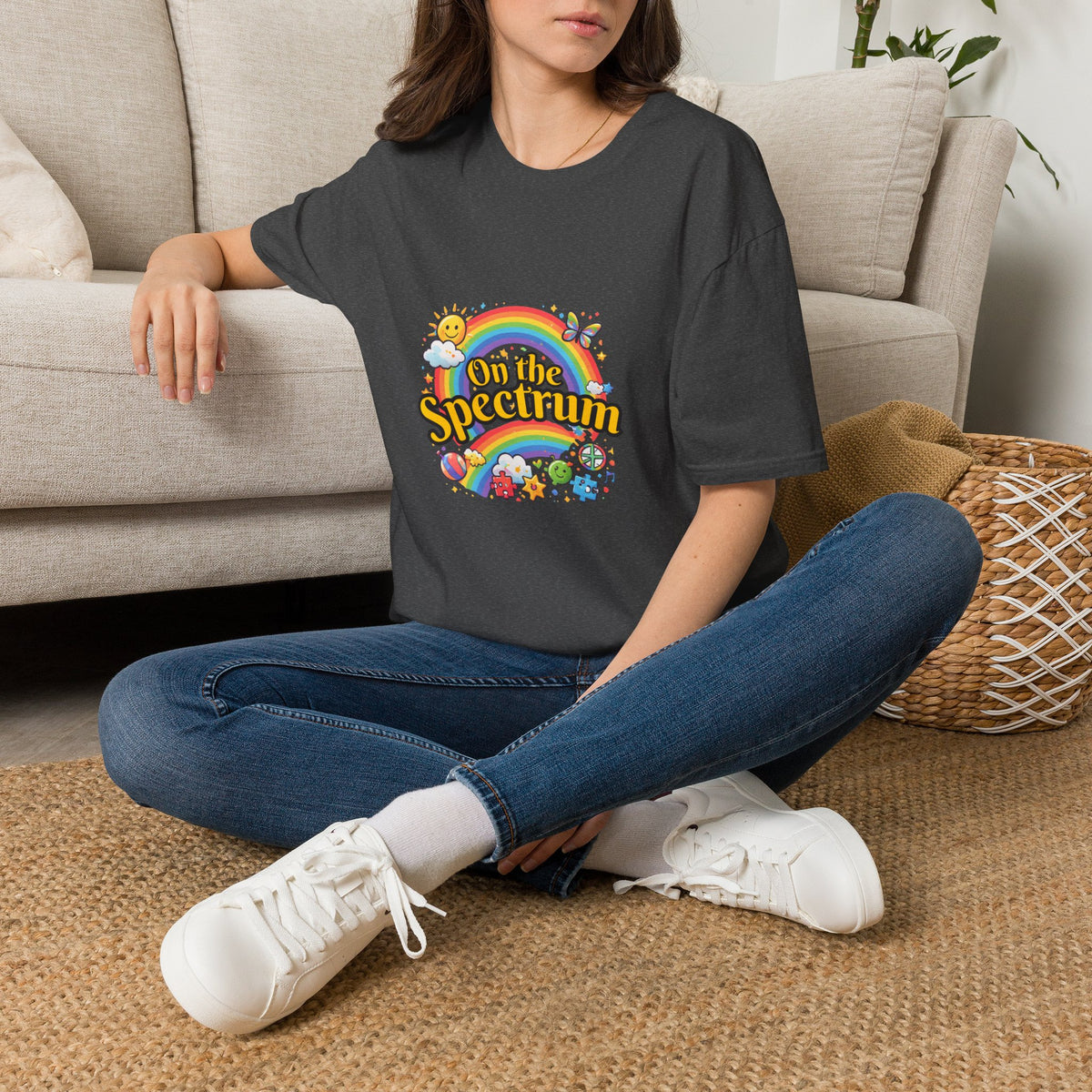 Spectrum T-Shirt with front print | Multiple Colors
