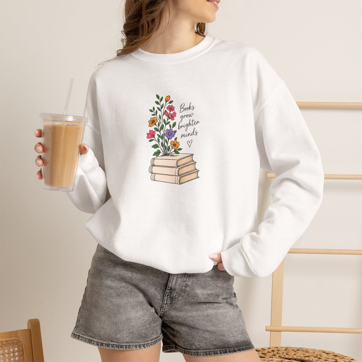 Books Grow Brighter Minds Sweatshirt