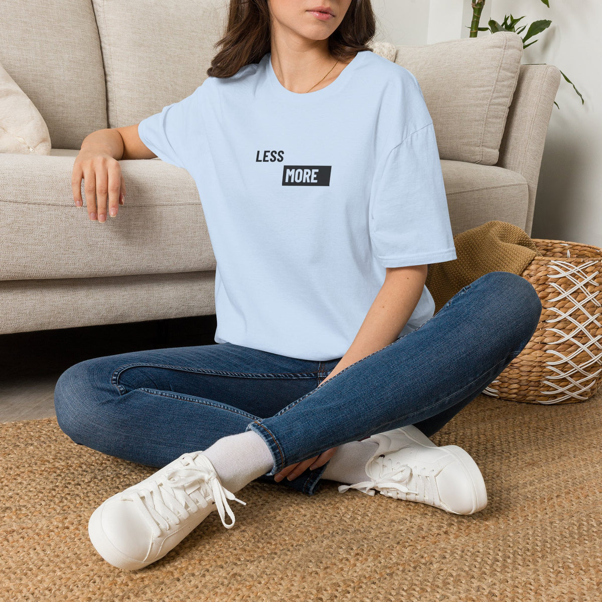 Less Is More T-Shirt with front print | Multiple Colors
