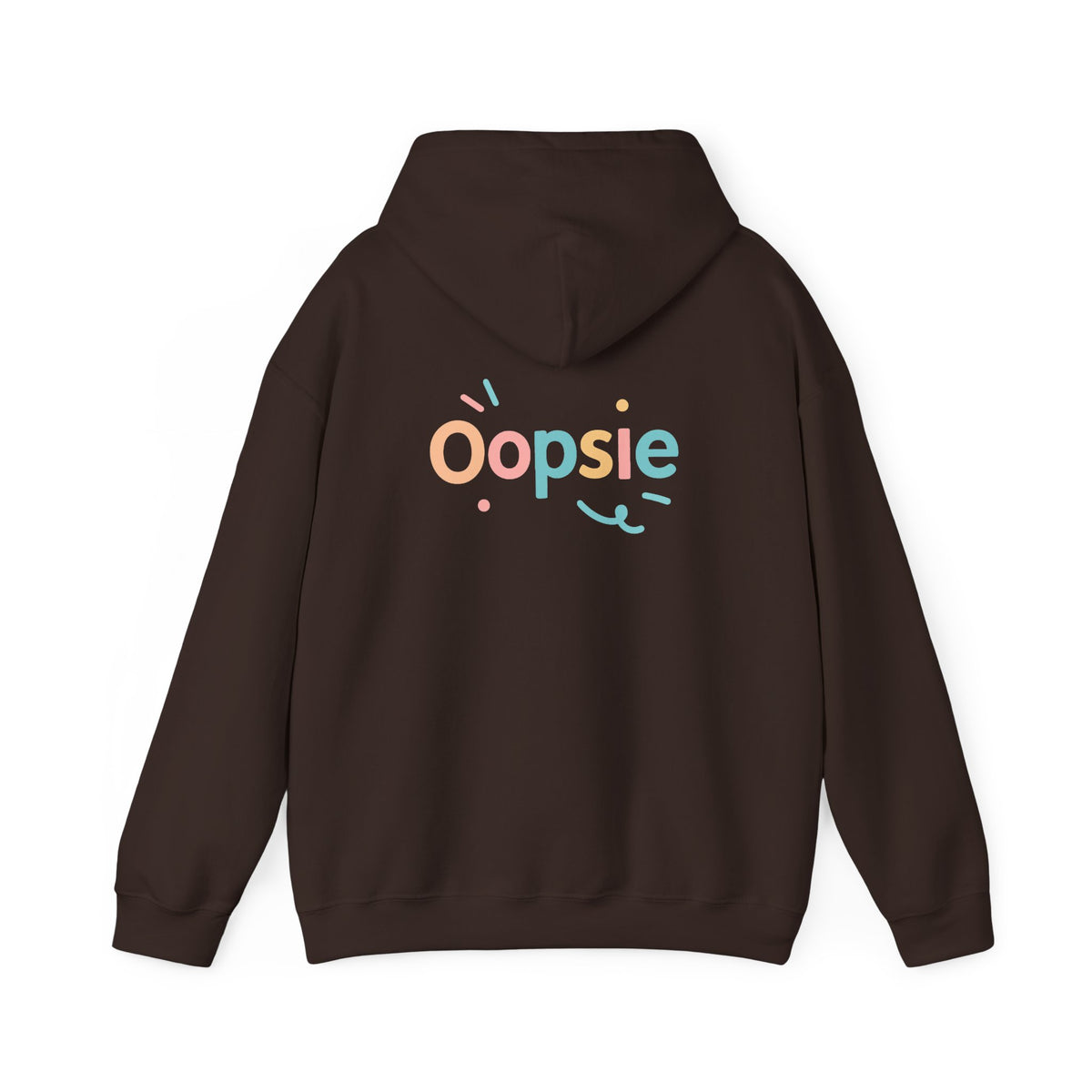 Oopsie Hoodie with back print | Multiple Colors
