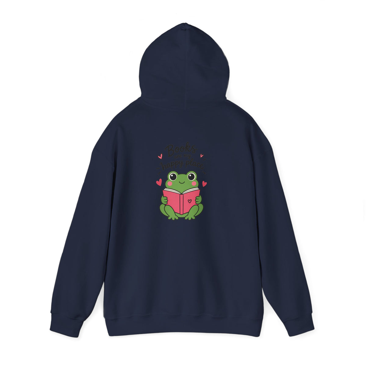 Reading Hoodie — "Books Are My Happy Place" Cozy Pullover