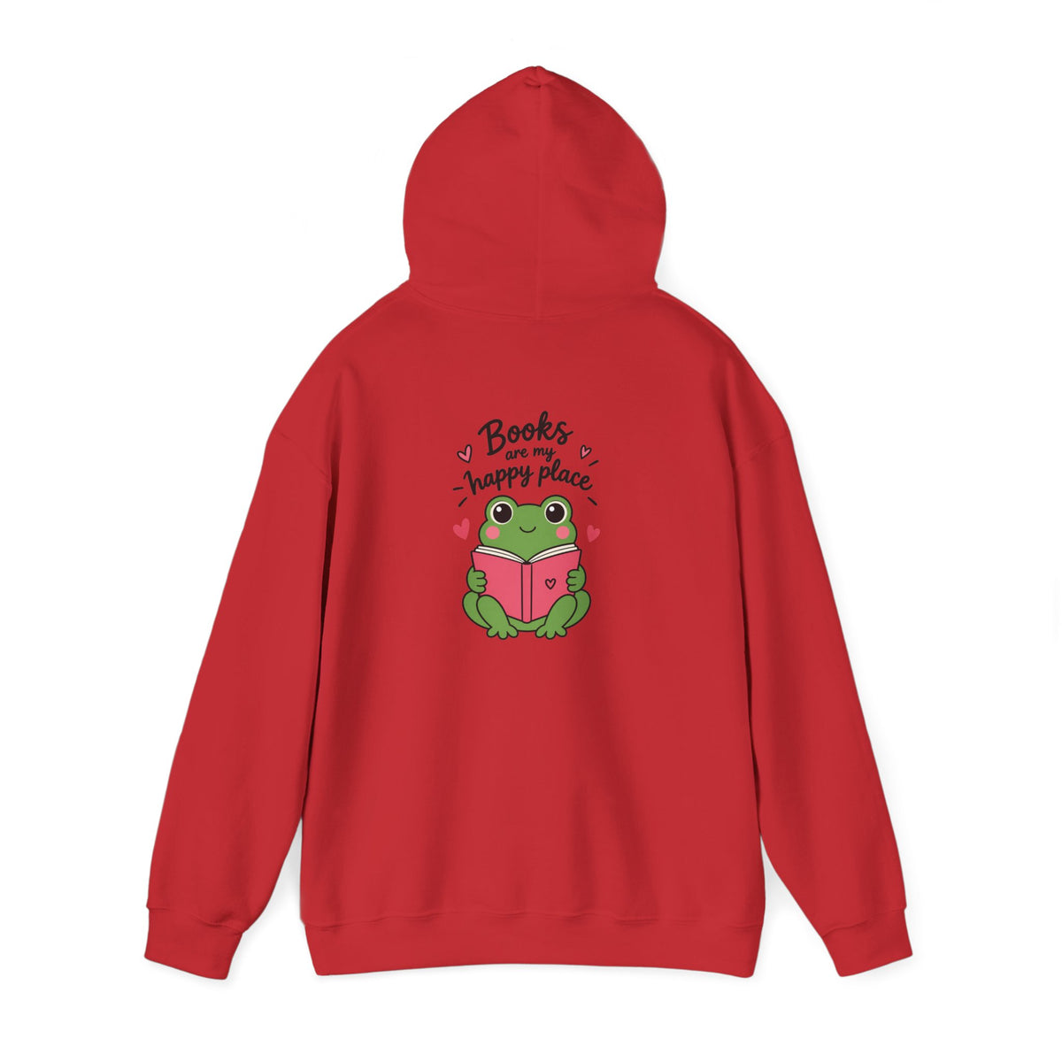 Reading Hoodie — "Books Are My Happy Place" Cozy Pullover