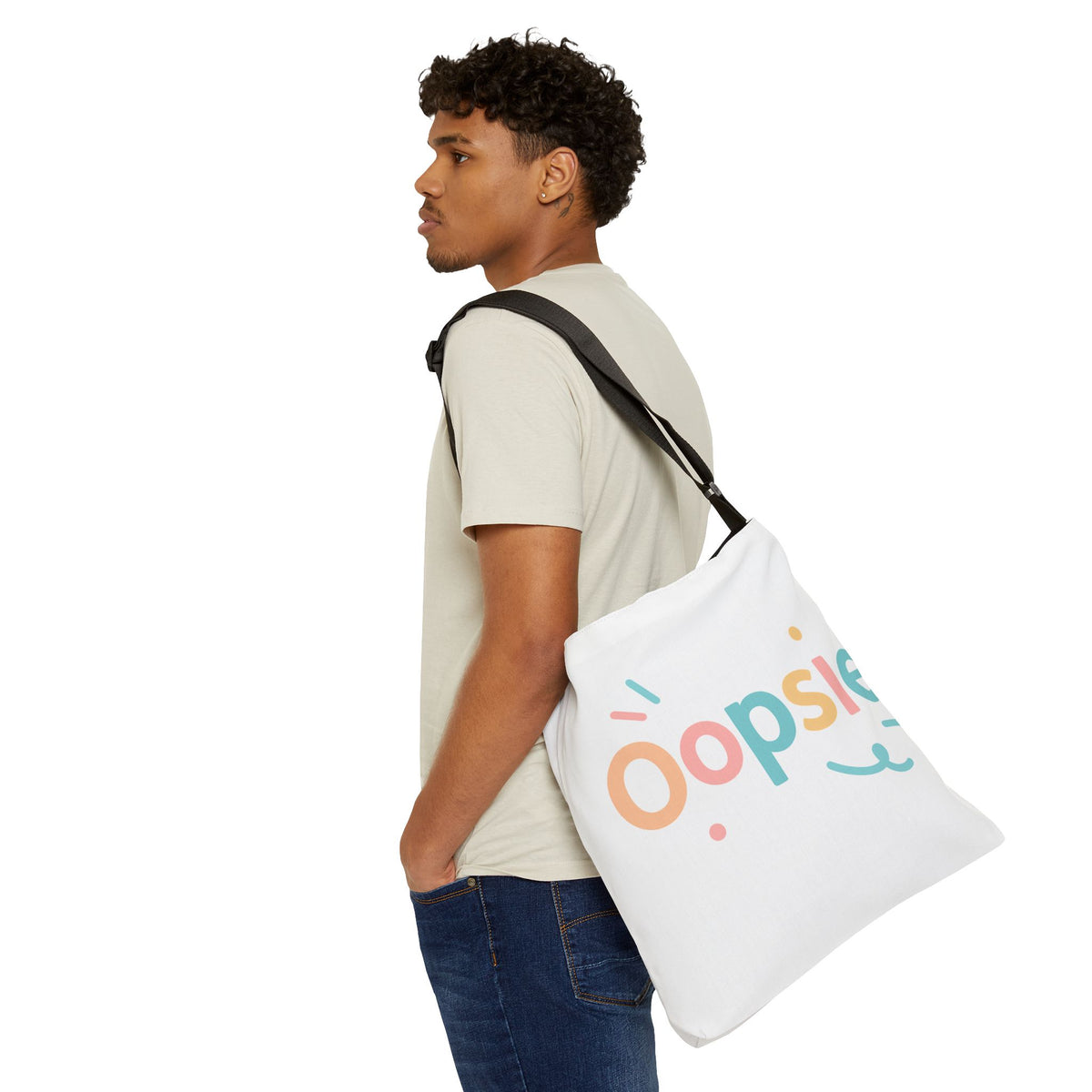 Adjustable Oopsie Tote Bag | Personalization possible | Multiple Sizes