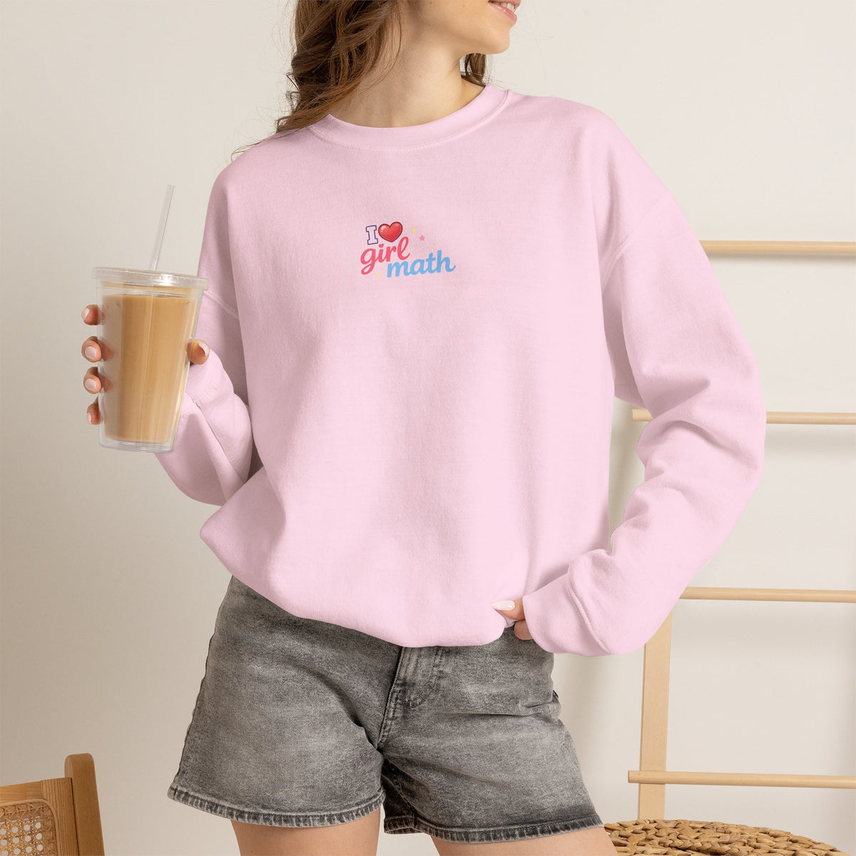 Girl Math Sweatshirt with front print | Multiple Colors