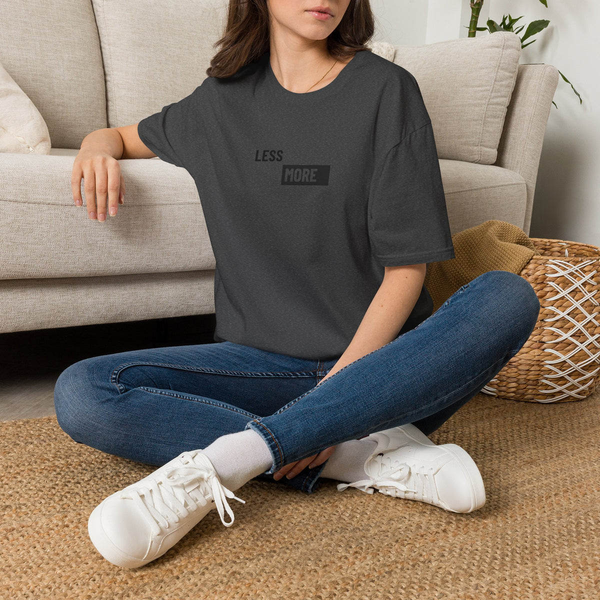 Less Is More T-Shirt with front print | Multiple Colors