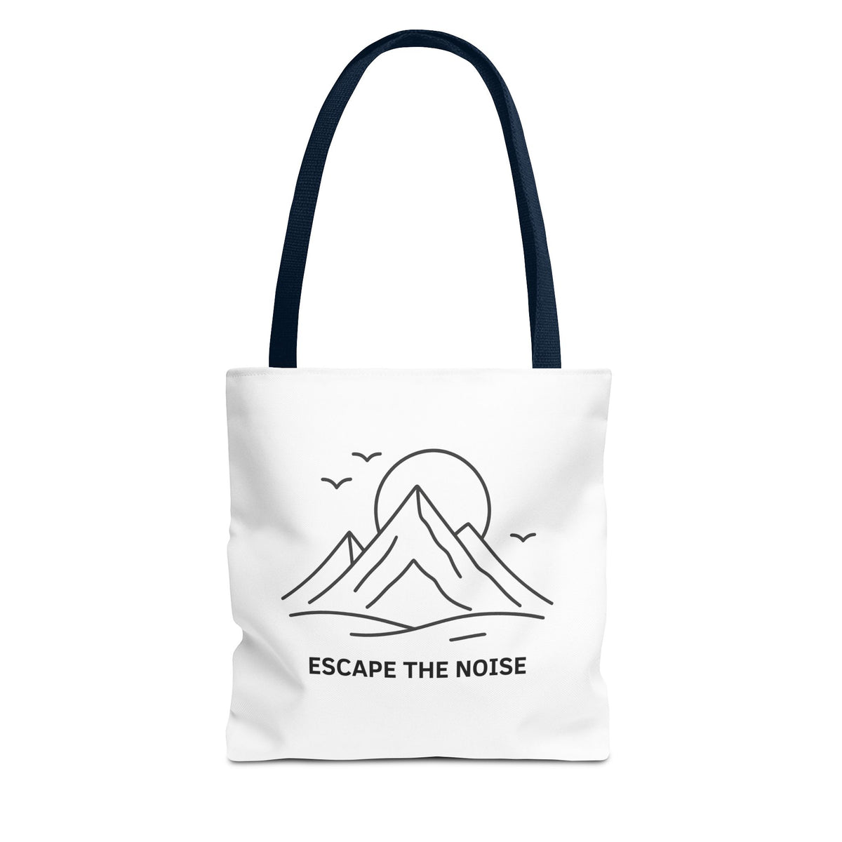 Escape the Noise Tote Bag | Multiple Sizes | Personalization possible | Multiple Handle Colors