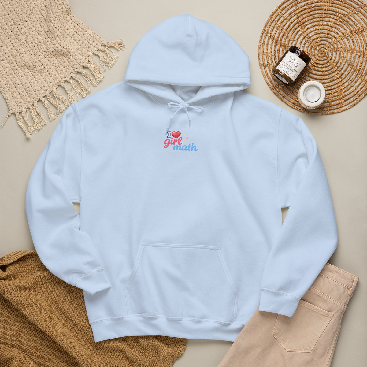 Girl Math Hoodie with front print | Multiple Colors