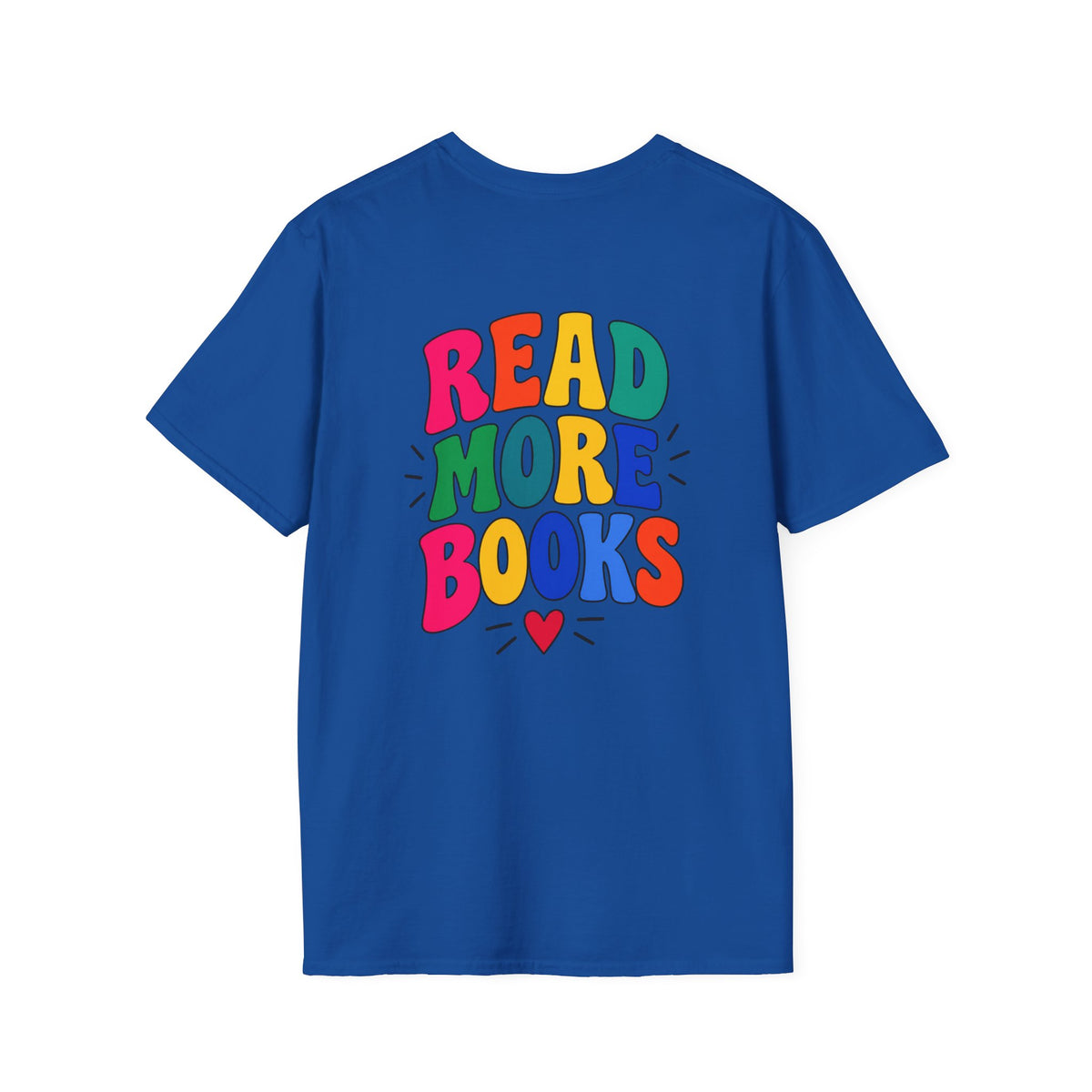 Read More Books T-Shirt — Colorful Retro Back Print