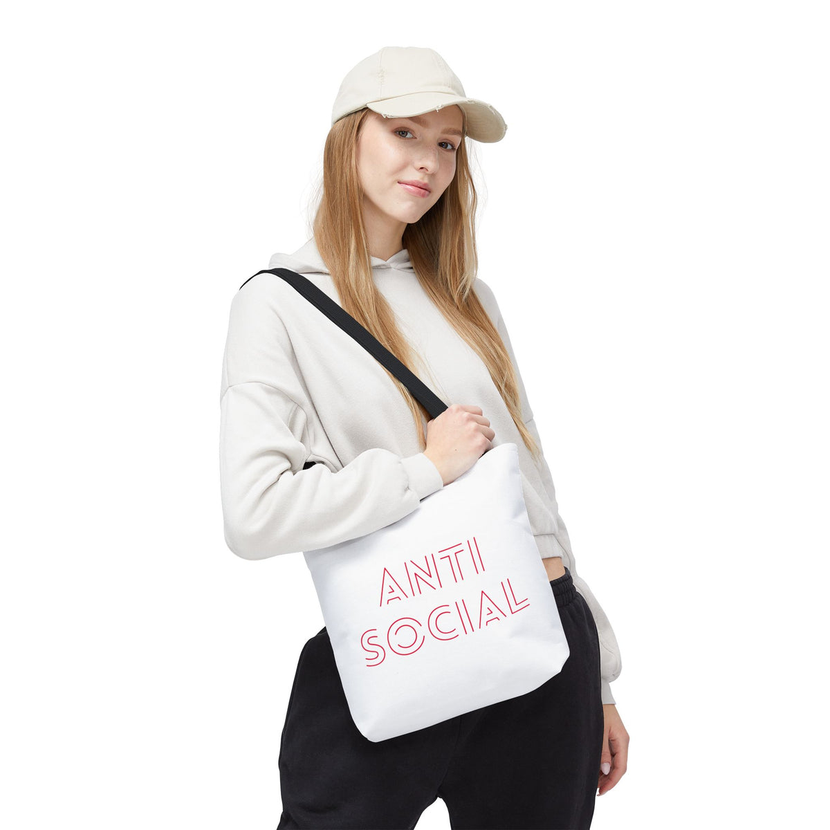 Anti Social Sometimes Tote Bag | Multiple Sizes | Personalization possible | Multiple Handle Colors