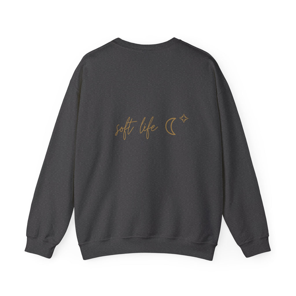 Soft Life Sweatshirt with back print | Multiple Colors