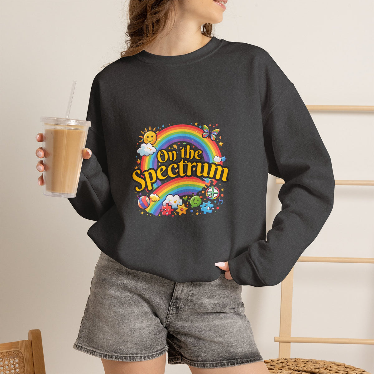 Spectrum Sweatshirt with front print | Multiple Colors
