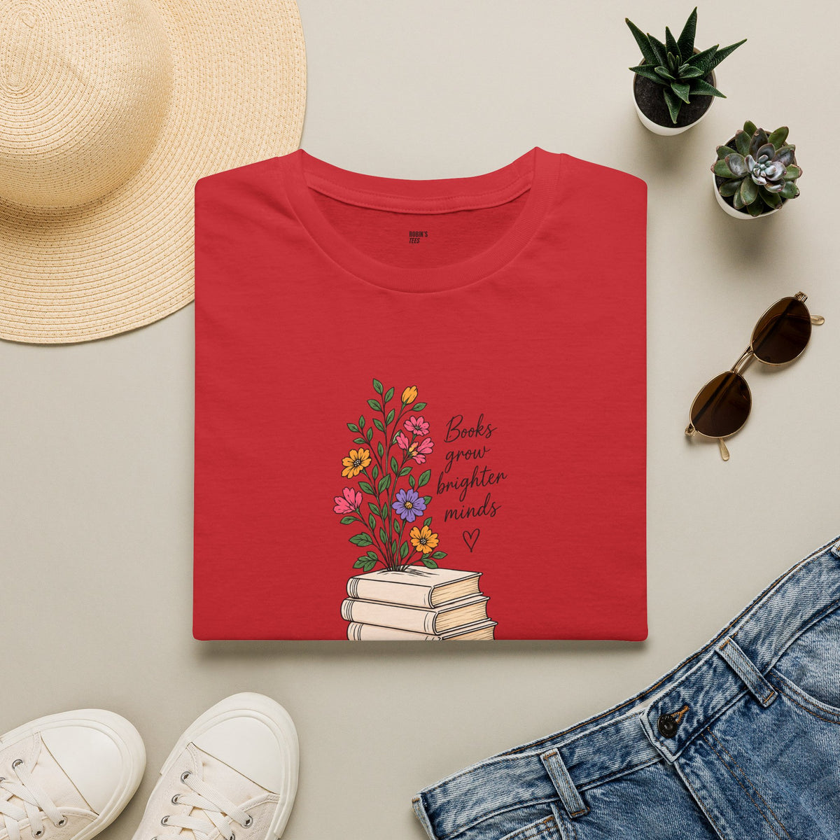 Books Grow Brighter Minds T-Shirt